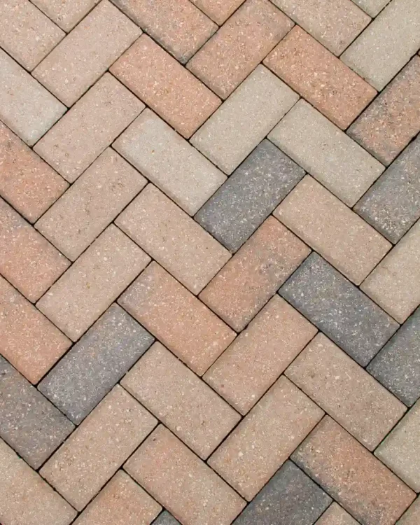 Paved brick path.
